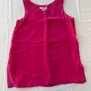 Vintage 90s Hot Pink 100% Silk Tank Size S